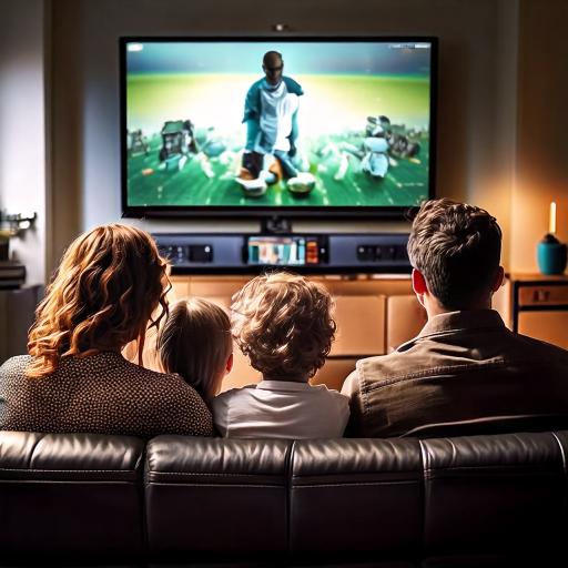 Firefly realistic image of a white family watching rap music 58544
