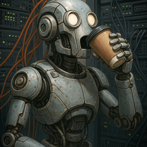 Robot Overlords Wired on Lattes: Tech Firm Battles AI Caffeine Crisis