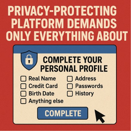 BREAKING: Privacy-Protecting Platforms Demand Only Everything About You