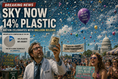 Scientists Confirm Sky Now Contains 14% Plastic; Nation Celebrates With Balloon Release